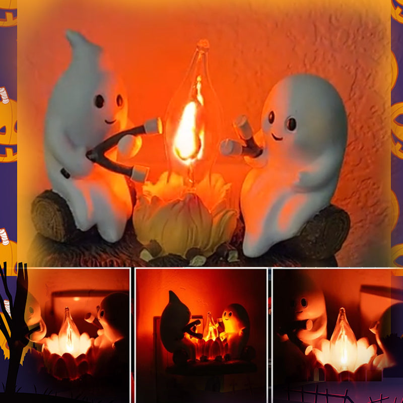 Spooky and Cute Bonfire Ghost Night Light