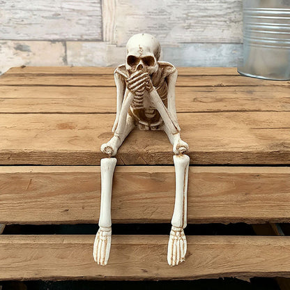 💀 Halloween Three Wise Skeletons Resin Figurines 🎃