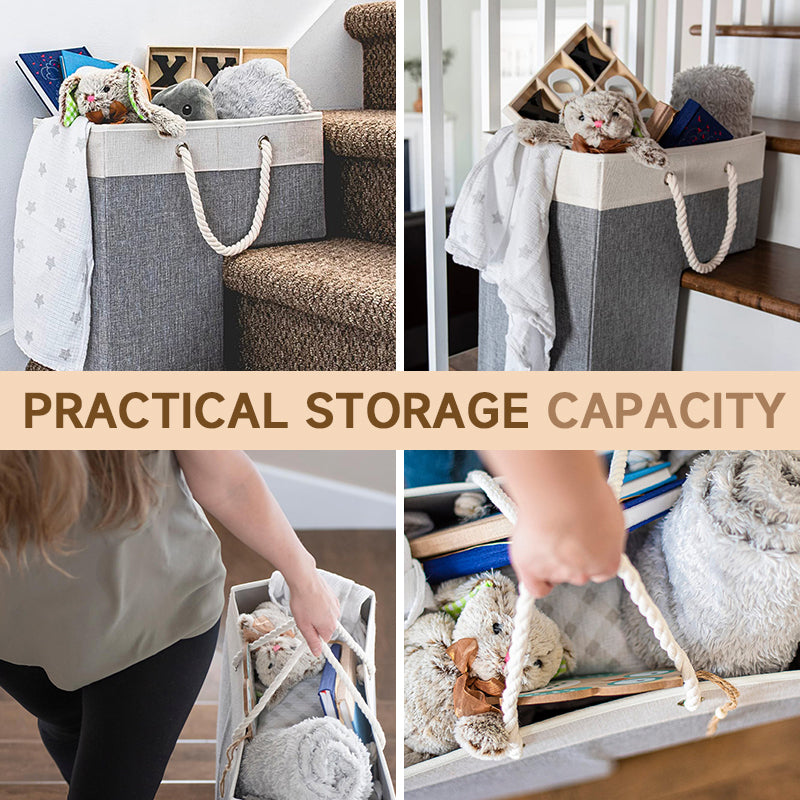 Foldable L-Shaped Storage Basket