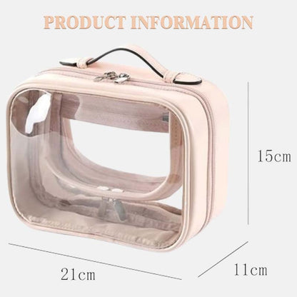Multi-compartment travel cosmetic bag