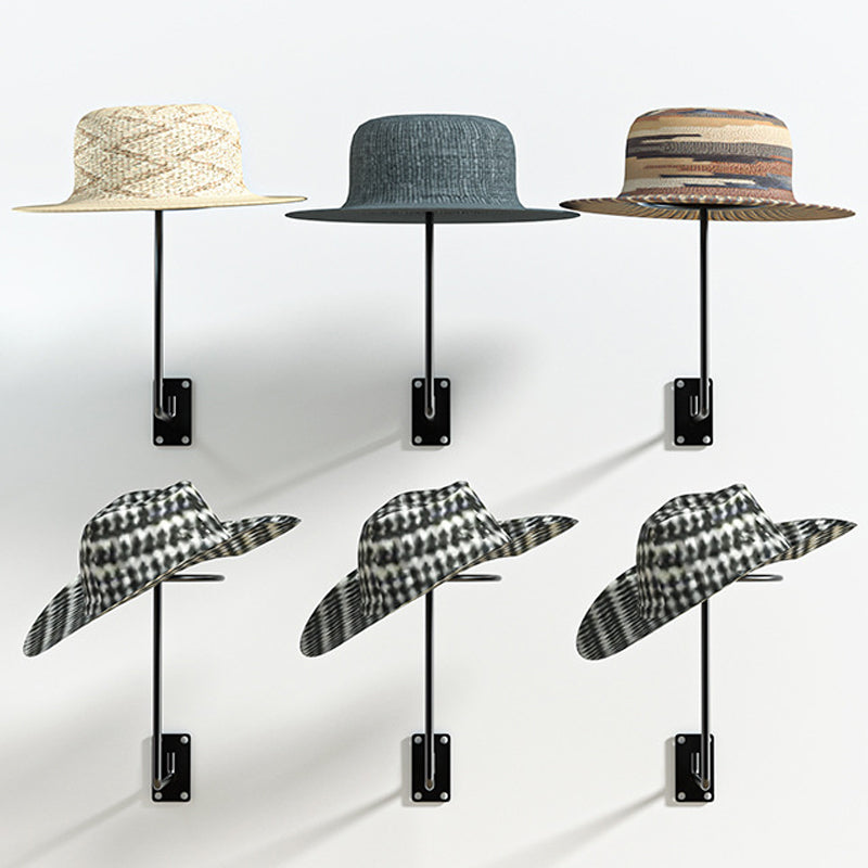 Wall-Mounted Metal Hat Rack