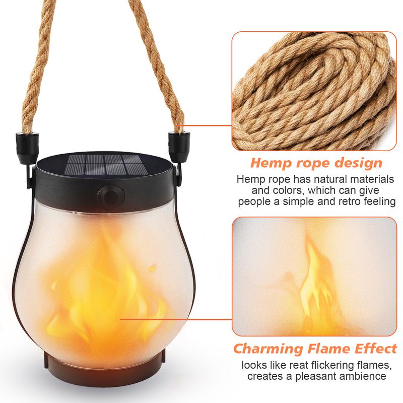 ✨Last Day 49% OFF-Dancing flame Solar Lantern Outdoor Lights
