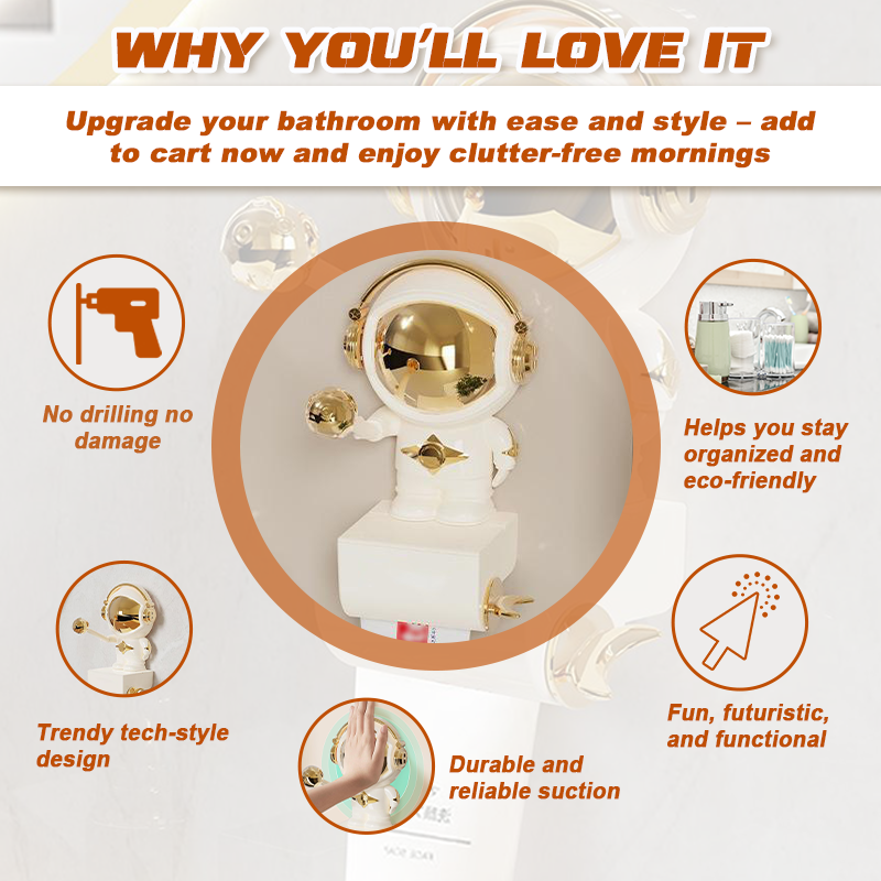 🚀 Toothpaste Squeezer – No-Drill, Futuristic Storage Solution!