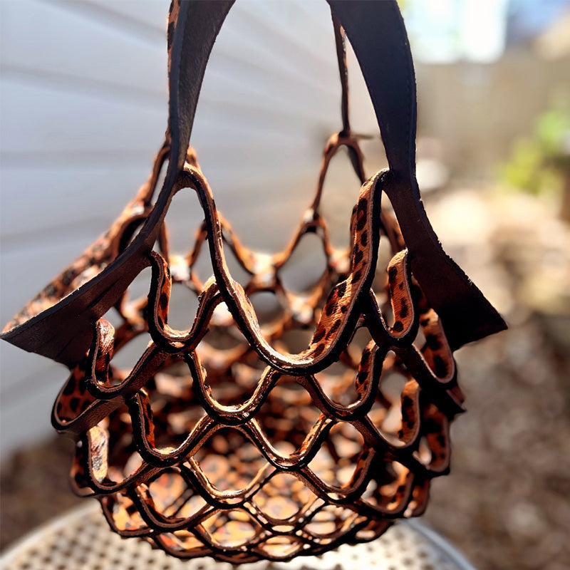 Leather Mesh Bag