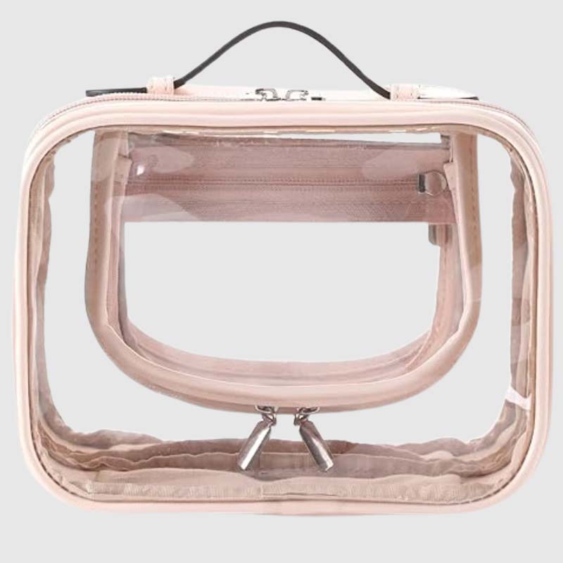 Multi-compartment travel cosmetic bag
