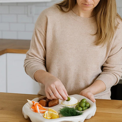 Creative Multi-grid Cream Snack Plate