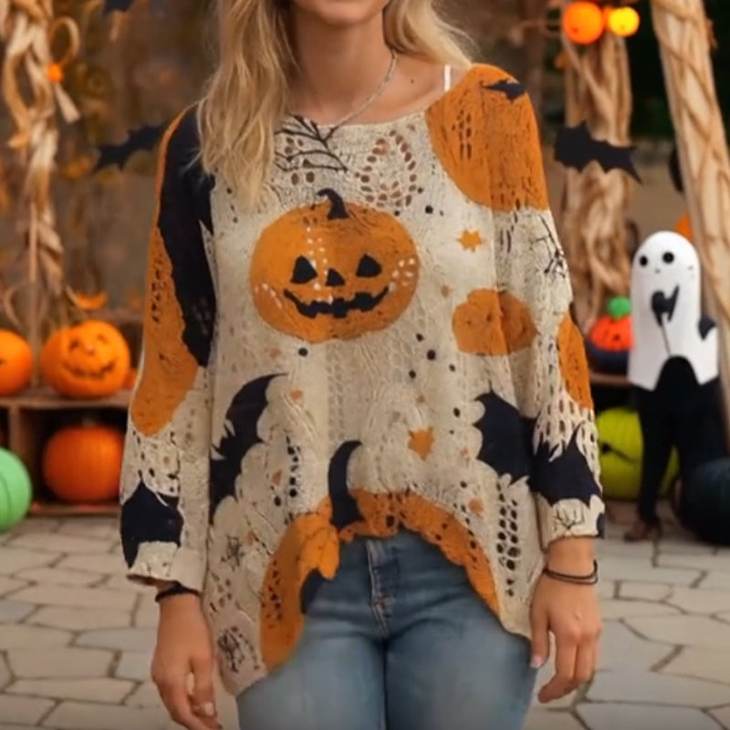 Halloween Crochet Pumpkin Sweater