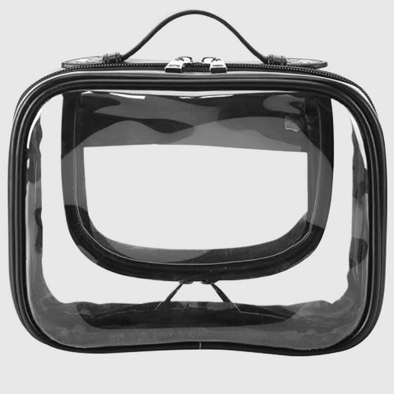 Multi-compartment travel cosmetic bag