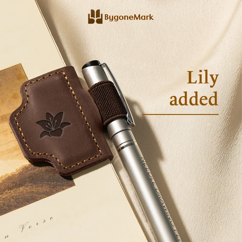 Personalized Magnetic Leather Pen Holder Bookmark