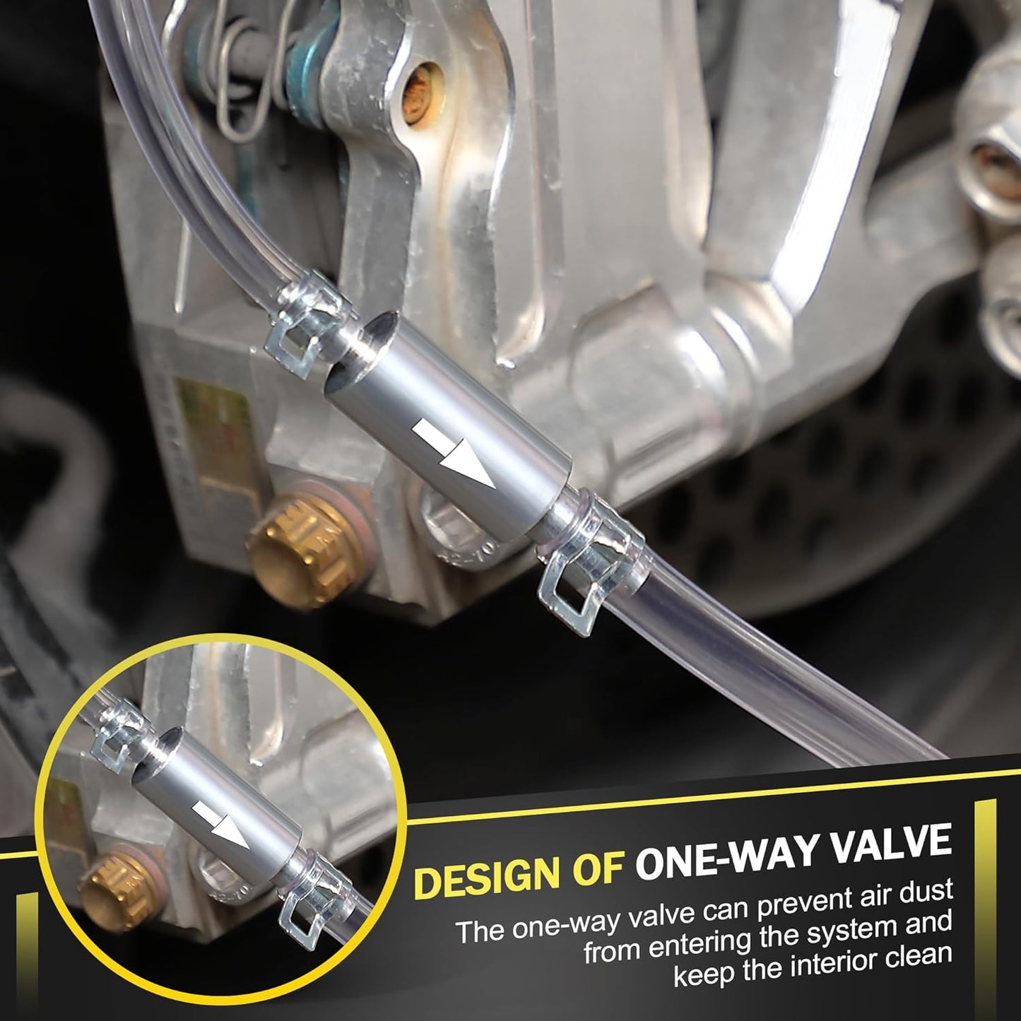 Brake Bleeder Hose - One Way Check Valve Tube Bleeding Tool Kit For Hydraulic System Bleeding