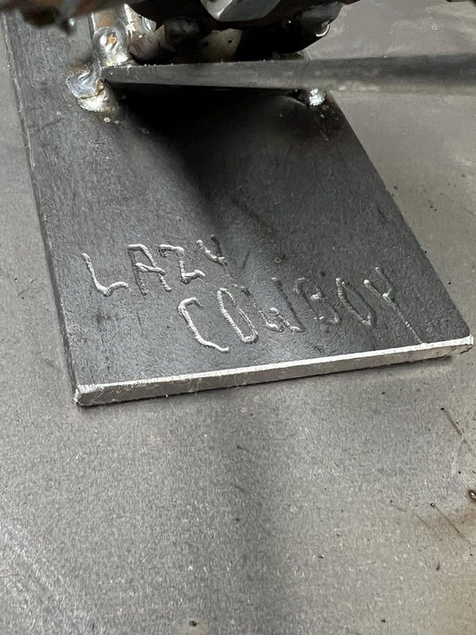 Handmade Jackin’ Cowboy Statue - Steel gag gift