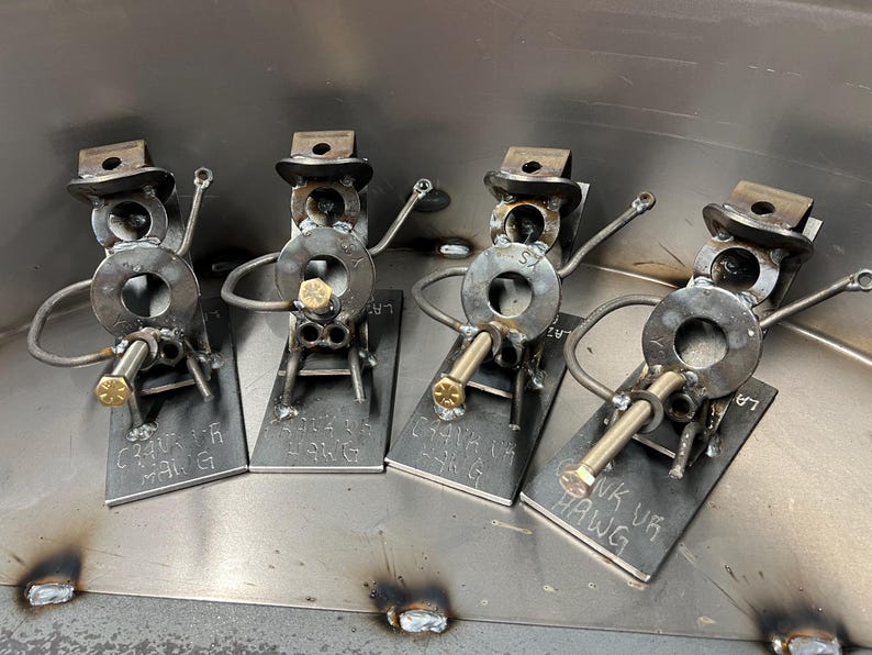 Handmade Jackin’ Cowboy Statue - Steel gag gift