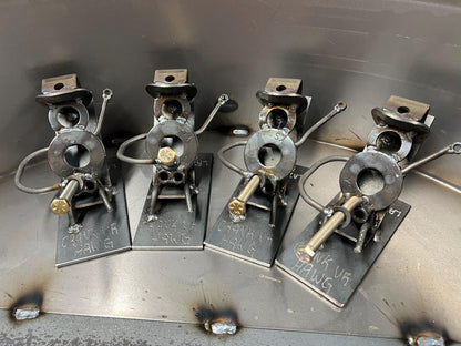 Handmade Jackin’ Cowboy Statue - Steel gag gift