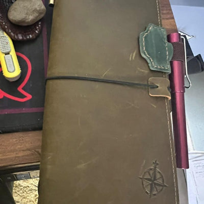 Personalized Magnetic Leather Pen Holder Bookmark